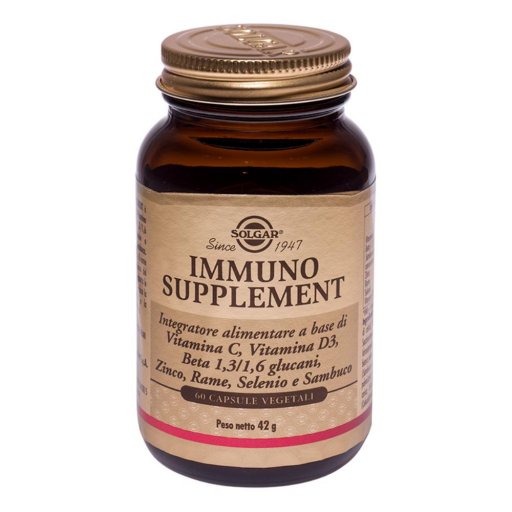 Solgar - Immunno Supplement 60 Capsule Vegetali per il Supporto del Sistema Immunitario