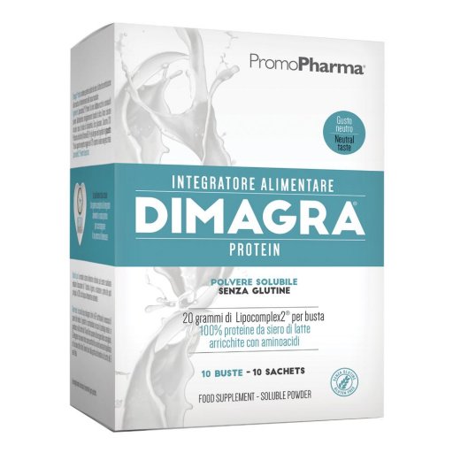 Dimagra Protein - 10 Buste Gusto Vaniglia - Integratore Proteico per una Pausa Gustosa e Nutriente