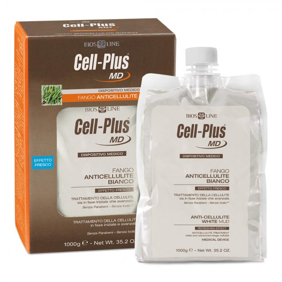 Cell Plus MD Fango Bianco Anticellulite 1kg - Trattamento Osmotico per Cellulite