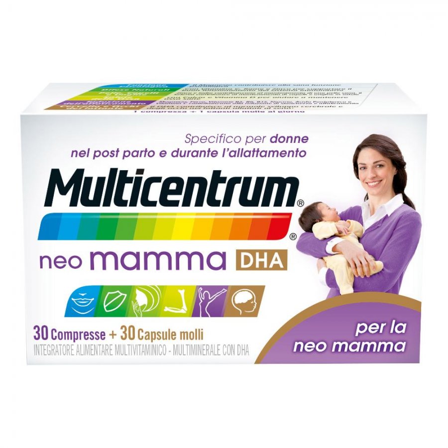 Multicentrum - Neo mamma dha Integratore alimentare 30 compresse + 30 capsule