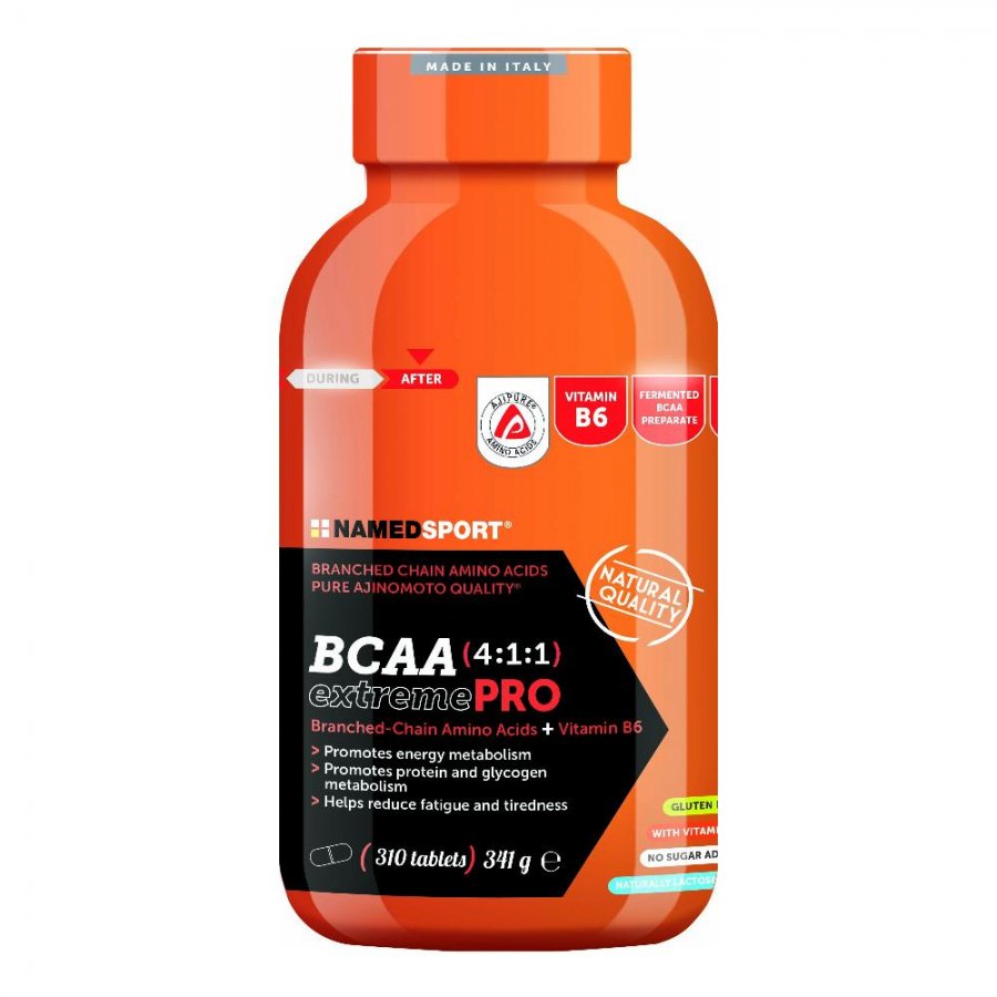 Named Sport - BCAA 4:1:1 EXTREME PRO 310 compresse per energia e recupero muscolare - Integratore BCAA ad alta concentrazione