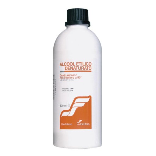 Alcool Denaturato 500ml - Alcool Etilico Denaturato 90° per Uso Igienico e Farmaceutico