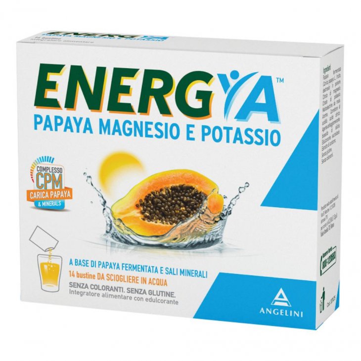 Energya Papaya Magnesio e Potassio Integratore Alimentare - 14 Bustine