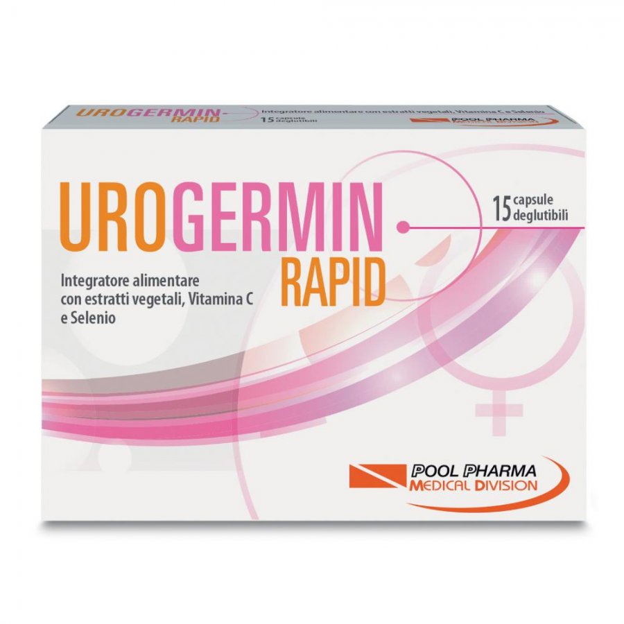 Urogermin Rapid 15 Capsule - Integratore Alimentare a Base di Mirtillo Rosso, Ibisco e Uva Ursina