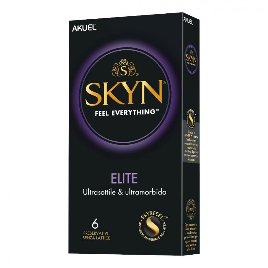 Skyn Elite 6 Pezzi - Profilattici in Polisoprene per Allergici al lattice