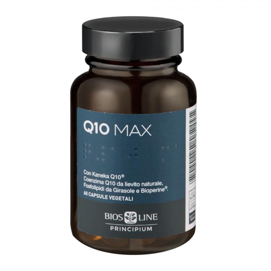 Principium Q10 Max 60 Capsule - Integratore Alimentare con Coenzima Q10, Fosfolipidi e Pepe Nero