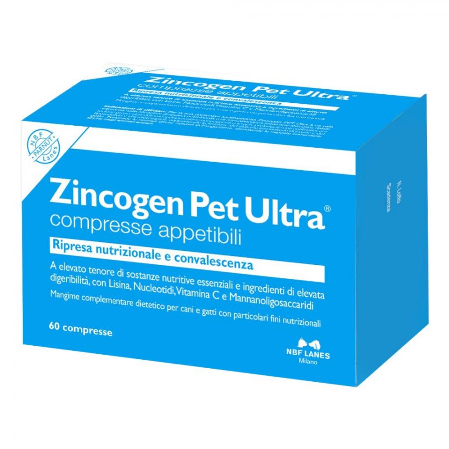 Zincogen Pet Ultra 60 compresse Appetibili - Integratore per Cani e Gatti