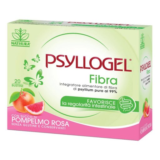 Psyllogel Fibra 20 Bustine Gusto Pompelmo Rosa - Integratore di Fibre per la Digestione