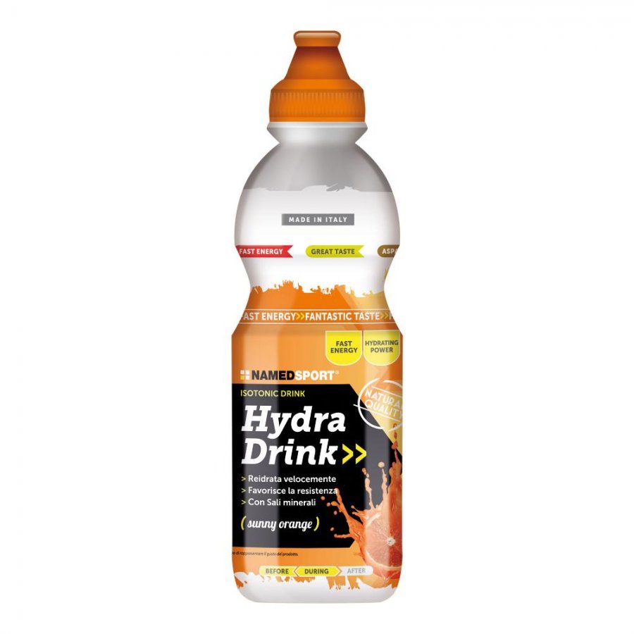 Named Sport - Hydra Drink Sunny Orange 500ml - Bevanda Idratante all'Arancia per una Fresca Idratazione