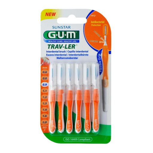 Gum Trav-Ler 0,9 Scovolino Promo 4 + 2 Pezzi - Pulizia Interdentale Avanzata e Conveniente