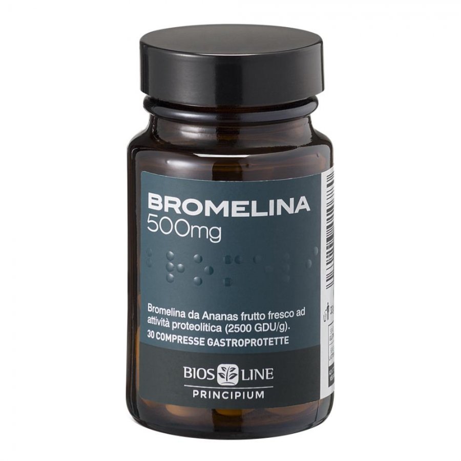 Principium Bromelina 30 Compresse - Integratore di Bromelina ad Alta Attività Proteolitica