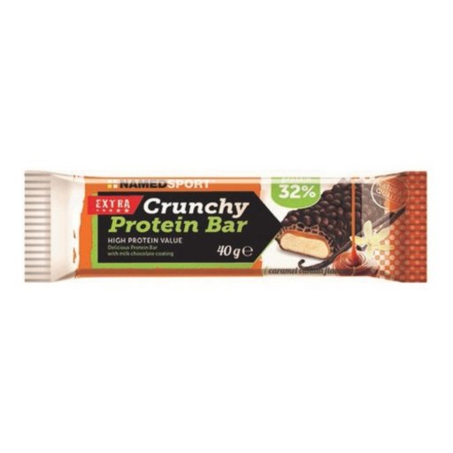 Named Crunchy Proteinbar Caramello Vaniglia 40 G - Barretta proteica croccante al caramello e vaniglia - 40g