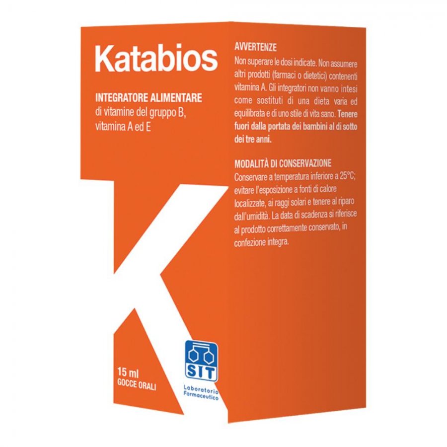Katabios 60+ - Gocce Orali 15ml Integratore Multivitaminico per il Benessere degli Over 60