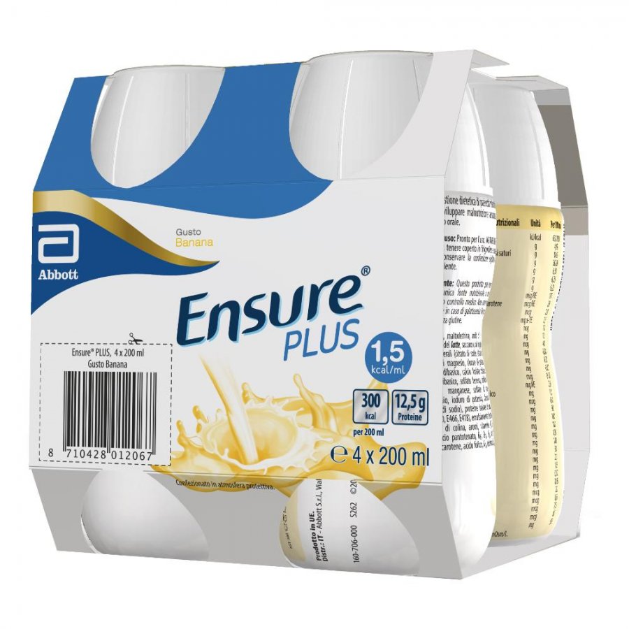 Ensure Plus - Bevanda dietetica Gusto Banana 4X200 ml