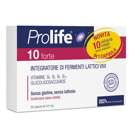 Prolife 10 Forte 10 Miliardi 20 Capsule - Integratore Probiotico per il Benessere Intestinale
