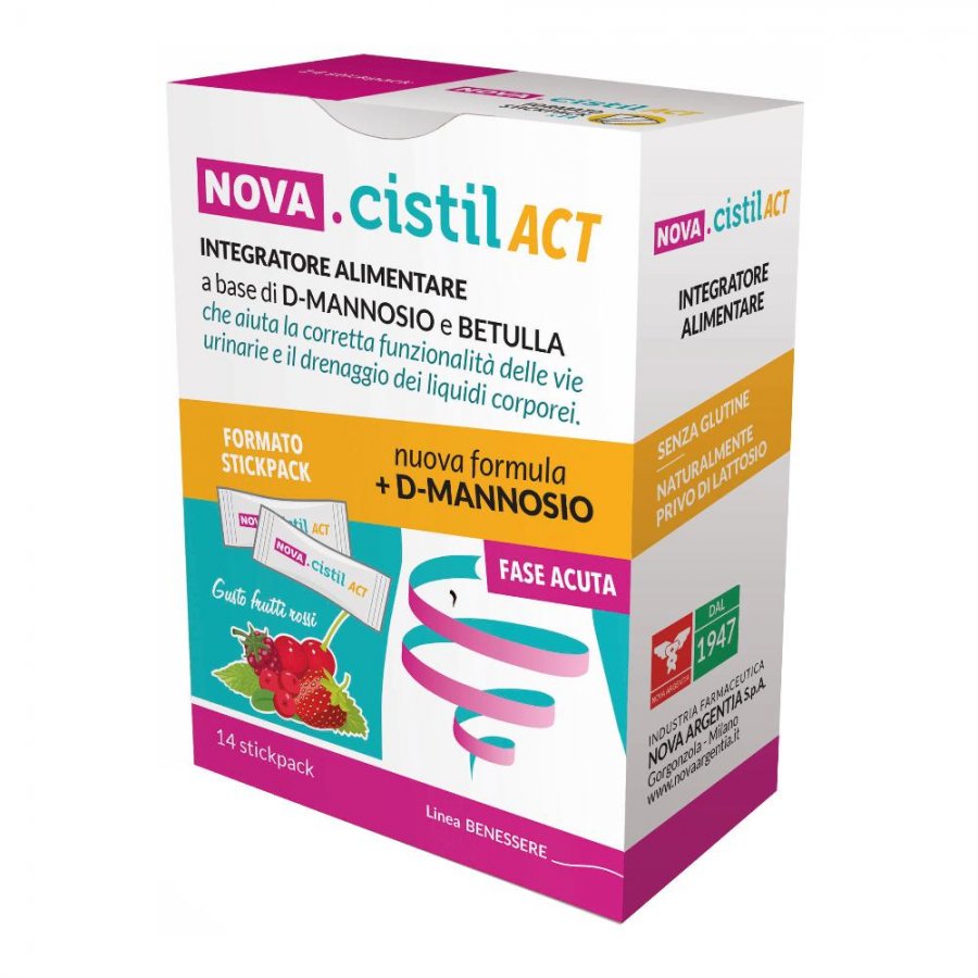Nova Cistil Act 14 Stick Pack - Integratore per Vie Urinarie e Drenaggio Corporeo