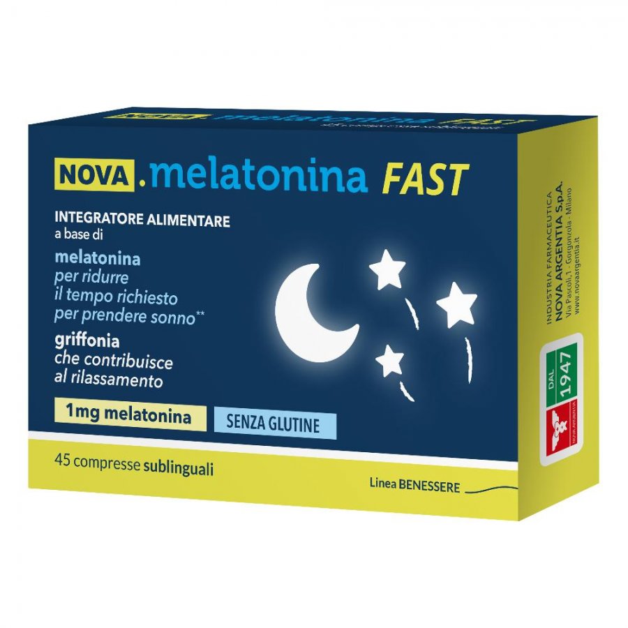 Nova Melatonina Fast 45 Compresse - Integratore per il Sonno e il Rilassamento