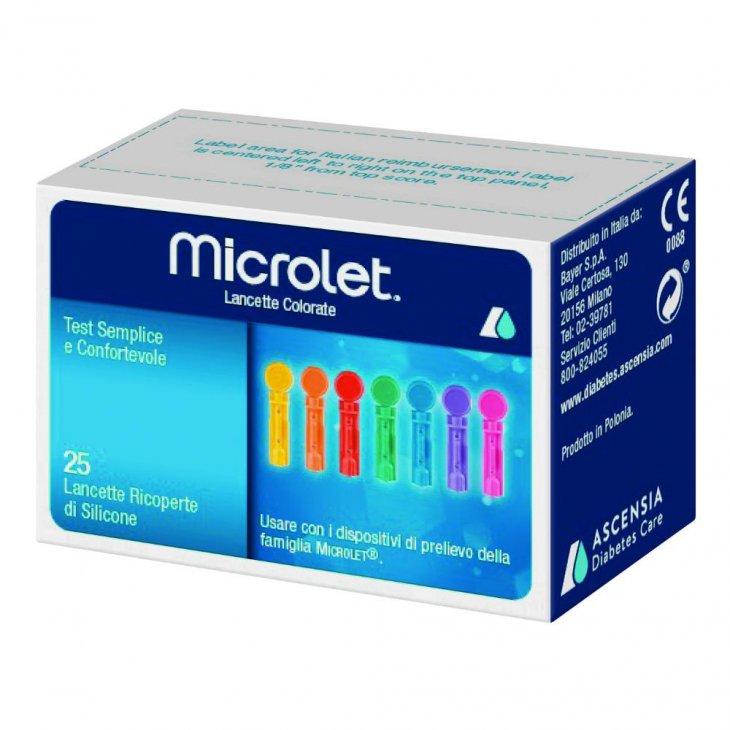Bayer Diabete Linea Controllo Glicemia Microlet Lancets - 25 Lancette Pungidito per Monitoraggio GlicemicoBayer Diabete Linea Controllo Glicemia Microlet Lancets - 25 Lancette Pungidito per Monitoraggio Glicemico