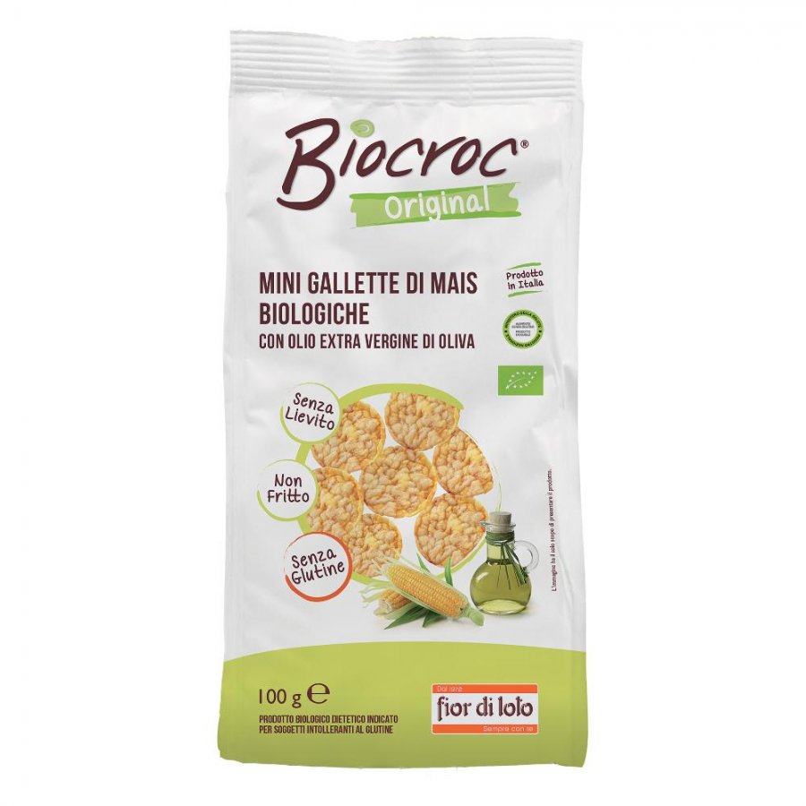 Fior Di Loto - Biocroc Maxi All'Olio Extra Vergine Di Oliva Senza Glutine Bio 100g