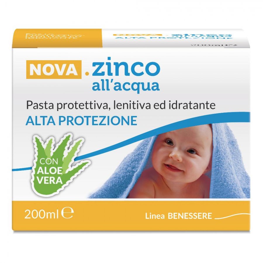 Nova Zinco All'Acqua Pasta Protettiva 200ml - Lenisce e Previeni Arrossamenti della Pelle