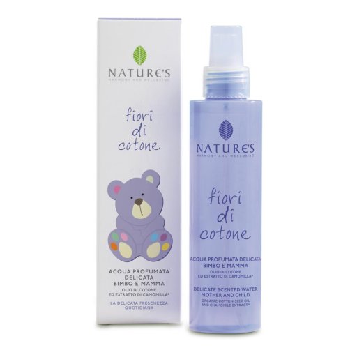 Nature's Fiori Di Cotone Acqua Profumata 150ml - Acqua Profumata Senza Alcol per Bambini e Mamme