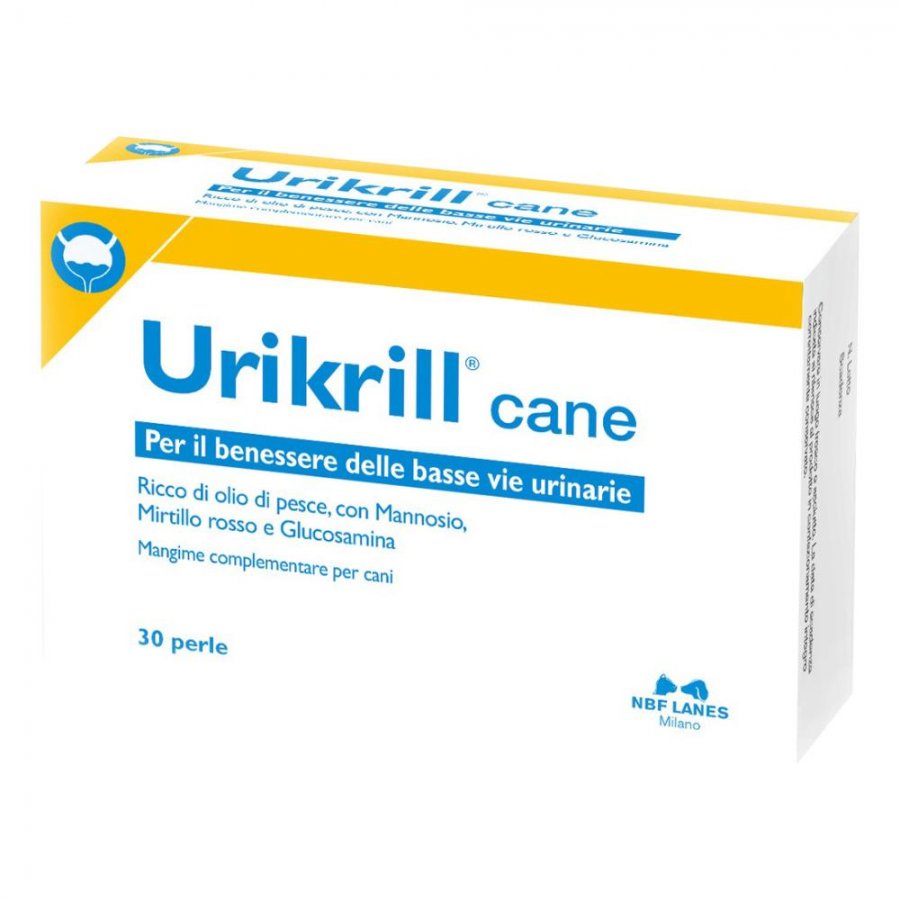 Urikrill Cane 30 Perle - Integratore Omega-3 per Cani, Supporta la Salute Articolare e Cutanea
