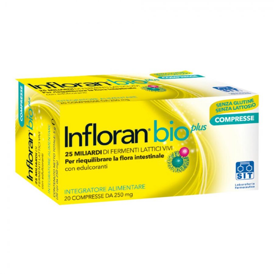 Infloran Bio Plus - 20 Compresse Probiotiche per il Benessere Intestinale