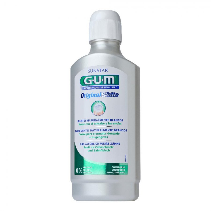 Gum Original White Collutorio - 500ml di Igiene Orale Avanzata e Sbiancamento Dentale