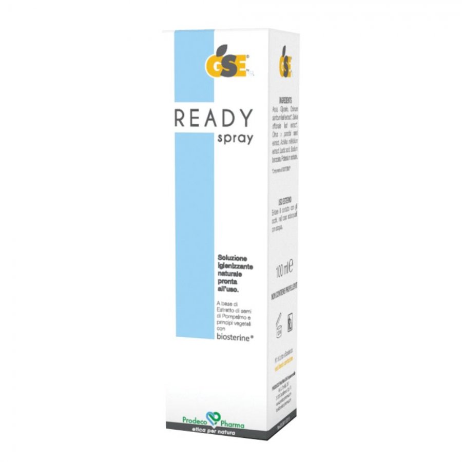 GSE Ready Spray Igienizzante 100ml - Soluzione Naturale con Estratto di Semi di Pompelmo e Biosterine