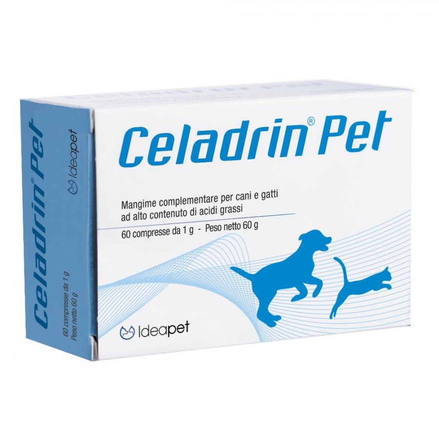 Celadrin Pet 60 Compresse - Integratore per la Mobilità di Cani e Gatti