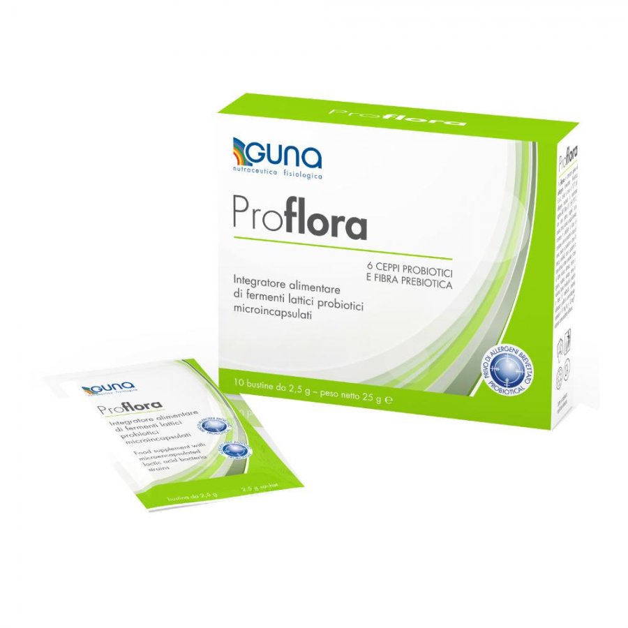 Guna Proflora 10 Bustine da 2,5g - Integratore Probiotico Microincapsulato