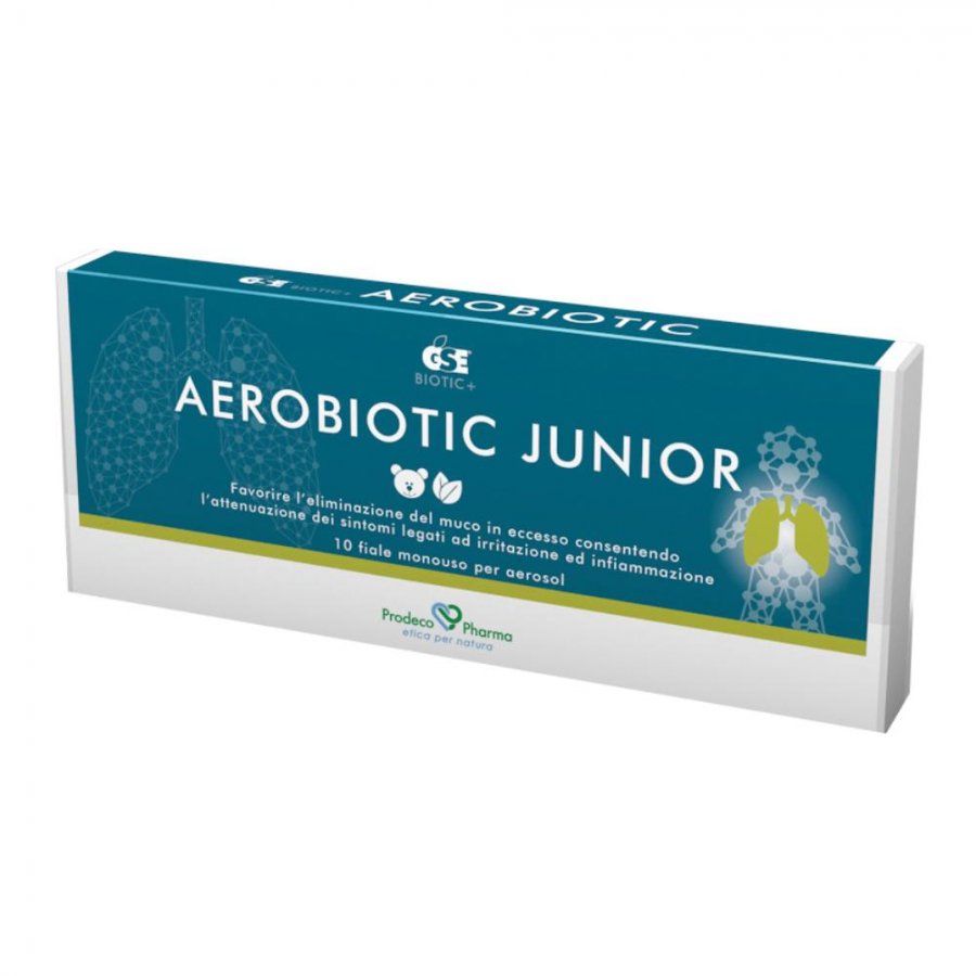 GSE Aerobiotic Junior - 10 Fiale Monouso da 5ml - Soluzione Nebulizzabile per Apparecchi Aerosol Pediatrici