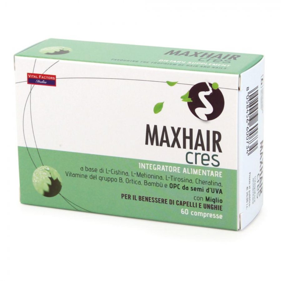 Max Hair Cres 60 Compresse - Integratore per la Crescita e la Salute dei Capelli