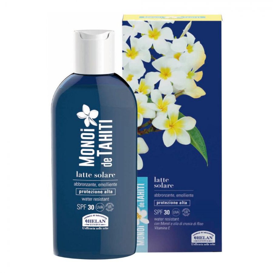 Helan Monoi De Tahiti Latte Solare SPF30 200ml - Protezione Avanzata per una Pelle Radiante