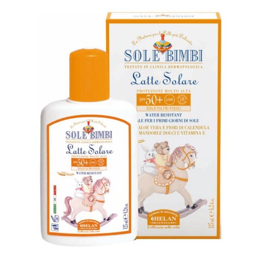Helan Sole Bimbi Latte Solare SPF50+ 125ml - Protezione Intensa per le Pelli Più Sensibili