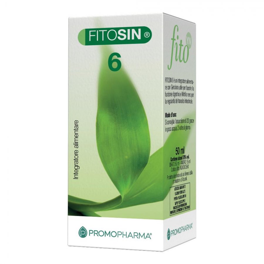 Fitosin 6 Gocce 50ml - Integratore Naturale per il Benessere Gastrointestinale