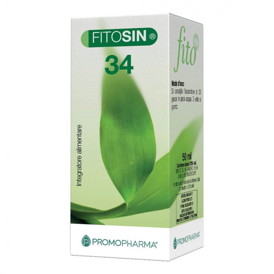 Fitosin 34 Gocce 50ml - Integratore Naturale per il Sistema Immunitario - Supporto Salute e Benessere