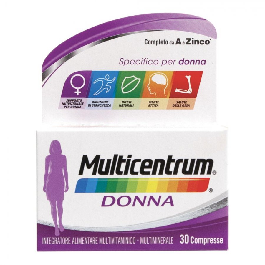 Multicentrum Donna - Integratore alimentare multivitaminico-multiminerale completo 30 compresse