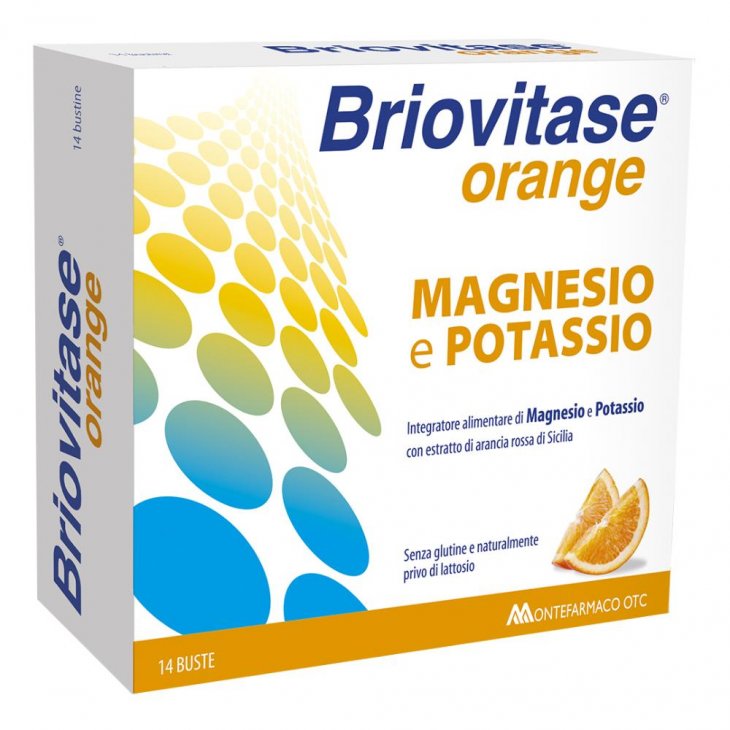 Briovitase Orange 14 Buste - Integratore di Magnesio e Potassio - Carenza di Magnesio e Potassio