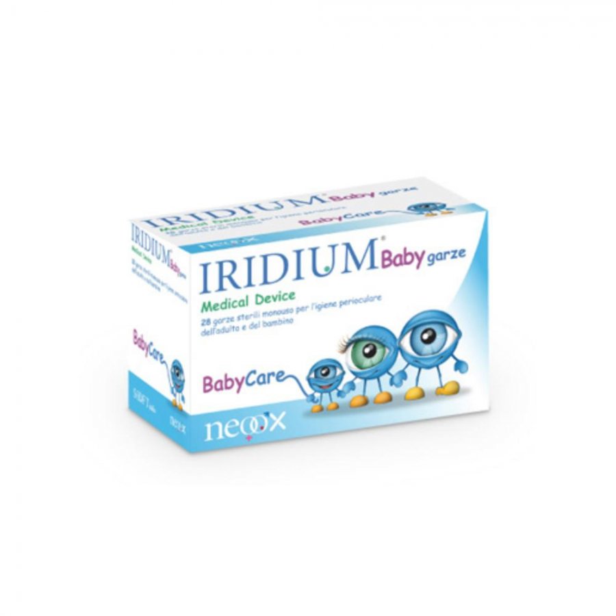 Garza Oculare Medicata Iridium Baby: Soluzione Naturale per l'Igiene Oculare - Confezione da 28 Pezzi