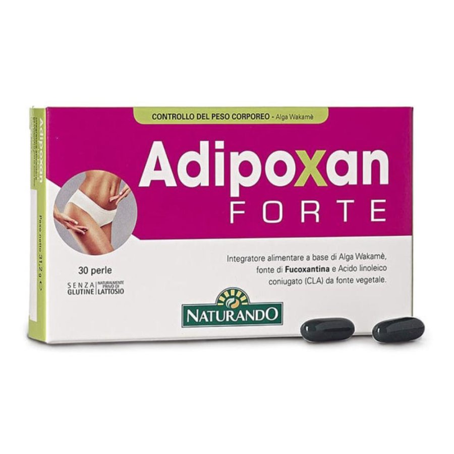 Naturando Adipoxan Forte 30 Perle - Integratore per Controllo del Peso Corporeo con Alghe Wakam&egrave; e CLA
