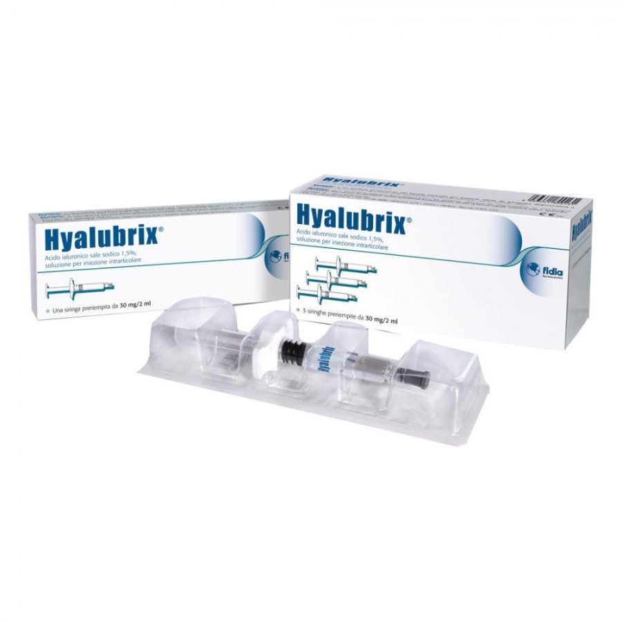 Hyalubrix - Siringa Intra-Articolare Acido Ialuronico 1,5% 30mg/2ml - Confezione da 3