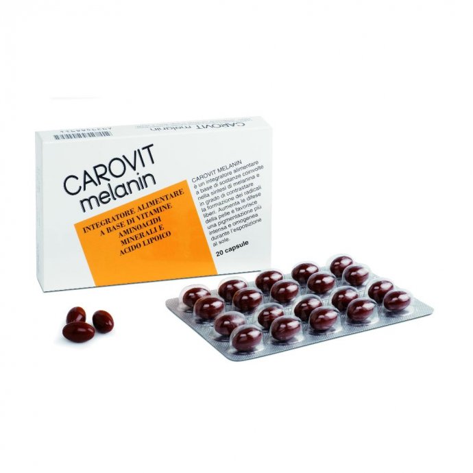 Carovit Melanin 20 Capsule - Integratore per la Salute della Pelle e del Sistema Visivo