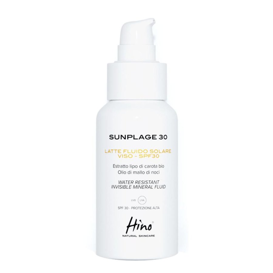 Hino Sunplage 30 Latte Fluido Solare Viso SPF30, 50 ml