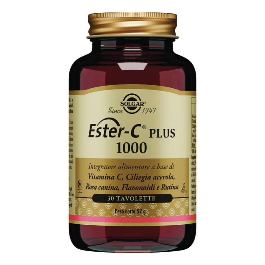 Solgar - Ester-C Plus 1000 30 Tavolette - Integratore di Vitamina C Potenziata con Bioflavonoidi
