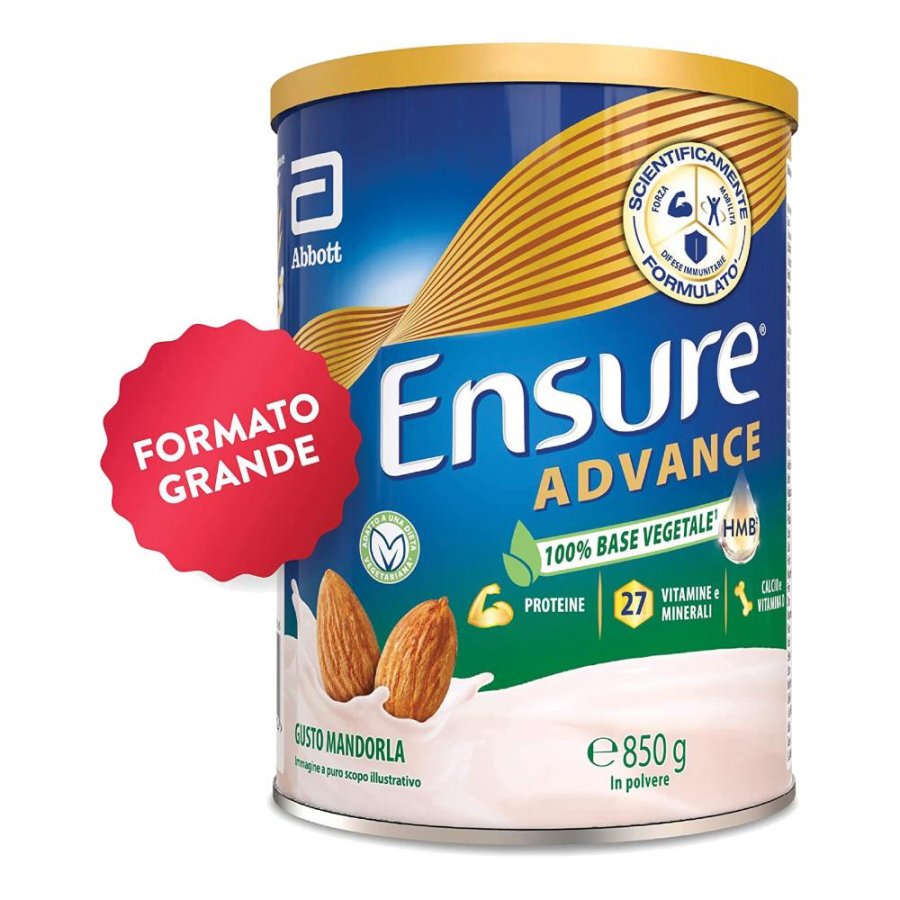 Ensure Advance 100% Vegetale 850g - Integratore Alimentare con Proteine, Vitamine e HMB