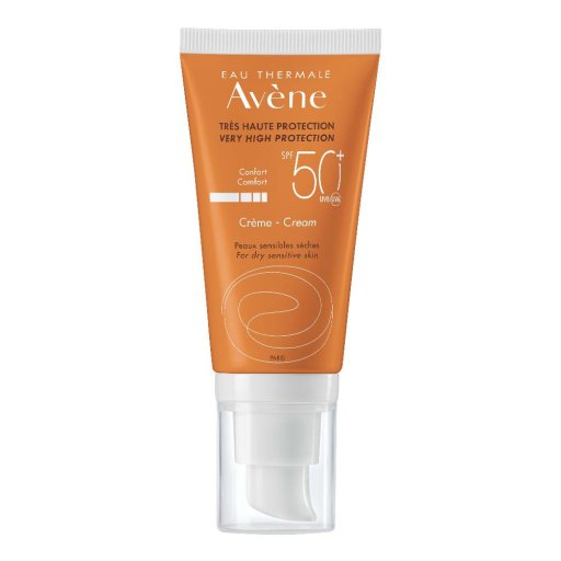 Avene Eau Thermale Crema Solare SPF50+ per Pelle Sensibile 50ml - Protezione Solare Avanzata