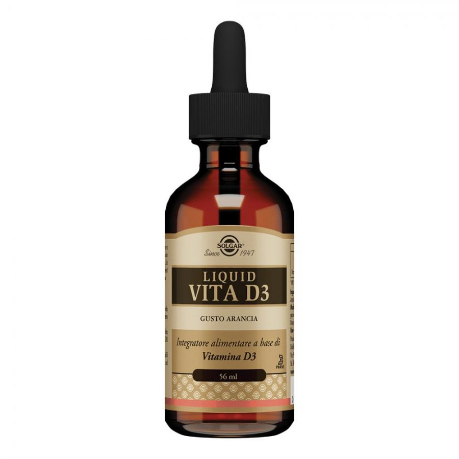 Solgar - Liquid Vita D3 56ml - Integratore di Vitamina D3 Liquida per il Benessere Osseo e Immunitario