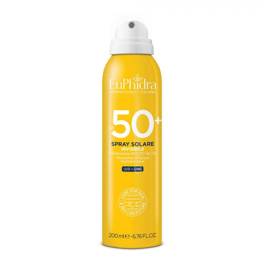 Euphidra Spray Solare Invisibile SPF50+ 200ml - Protezione Solare Molto Alta