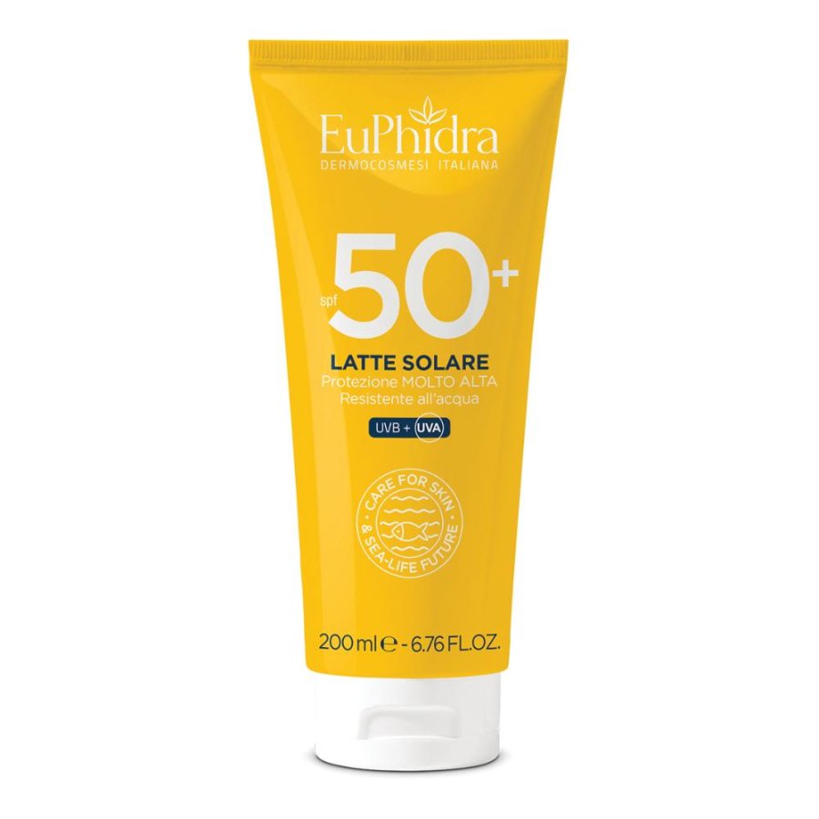 Euphidra Ka Latte Solare SPF50+ 200ml - Latte Solare Alta Protezione Resistente all'Acqua per Pelli Chiare e Molto Chiare